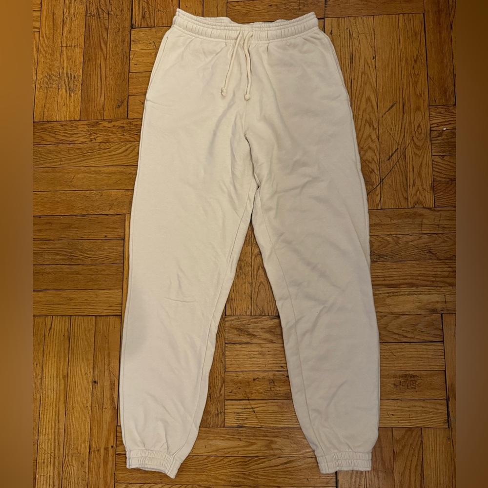 Topshop cream sweatpants size xs